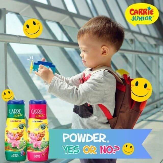 แป้งเด็กแคร์รี-จูเนียร์-carrie-junior-baby-powder-กลิ่นใหม่ชมพูฟ้าหอมสุดๆ