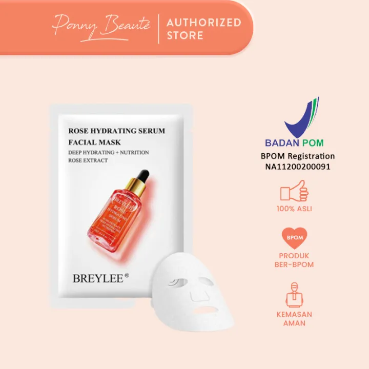 Breylee Rose Hydrating Serum Facial Mask 25ml Lazada Indonesia 9573