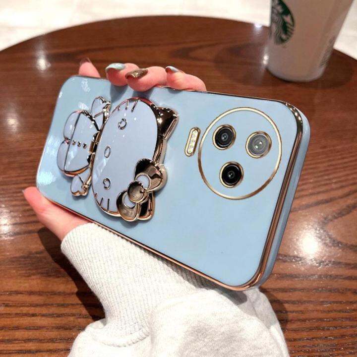 folding-makeup-mirror-phone-case-for-infinix-note-12-pro-4g-5g-x676b-x671b-infinix-note-12-2023-case-fashion-cartoon-cute-cat-multifunctional-bracket-plating-tpu-soft-cover-casing