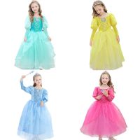 ZZOOI Girls Little Mermaid Princess Ariel Dress Up Dresses Kids Fancy Frock Role Playing Costume Birthday Party Wedding Flower Girl