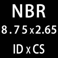 ปะเก็นโอริง Id6.75/7.1/7.6/8/8.75/9/9.5/10มม. แหวนแหวนยางไนไตรล์ซีลปิดผนึกแหวนหนา2.65มม. 50ชิ้น/ล็อต (Id8.75Mm)