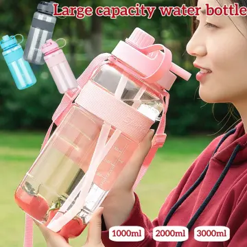 Water Bottle Large Capacity 3l Super Large Straw Cup Portable