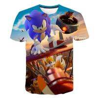 Sonic เสื้อยืดฤดูร้อนแขนสั้น O-Neck การ์ตูน TEE สำหรับเด็กทารกเสื้อลำลองหญิง T-Shirt