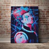 Anime Hunter X Hunter Hisoka Morow Wall Art,พิมพ์ผ้าใบความละเอียดสูง,ตกแต่งบ้านที่สมบูรณ์แบบ,การออกแบบที่ไม่ซ้ำกัน,สีสันสดใส,เหมาะสำหรับตกแต่งห้อง