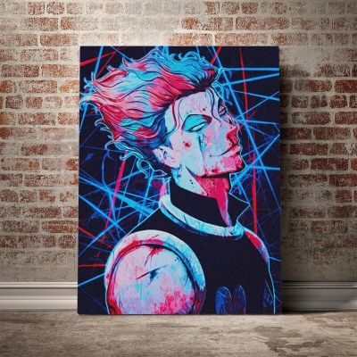 Anime Hunter X Hunter Hisoka Morow Wall Art,พิมพ์ผ้าใบความละเอียดสูง,ตกแต่งบ้านที่สมบูรณ์แบบ,การออกแบบที่ไม่ซ้ำกัน,สีสันสดใส,เหมาะสำหรับตกแต่งห้อง