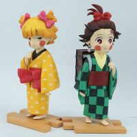 โมเดล Action FIGURE Anime สำหรับสะสม Tanjirou &amp; Zenitsu ของตกแต่งบ้านของขวัญวันเกิดสำหรับเด็ก