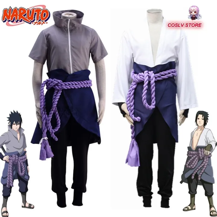 Coslv Anime Costume Sasuke Cosplay Full Set For Unisex Halloween Party