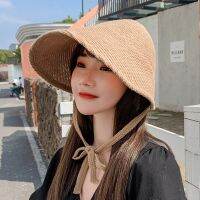 2020 Cute Straw Hat for Womens Summer Hats Witches Knitting Sun Panama Hat Sunscreen Chapeu UV Protection Female Cap MZ009