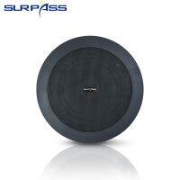 5inch 20W Moisture-proof Ceiling Speaker Black Coaxial Roof Music Loudspeaker Home Theater Sound System for Bedroom Living Room