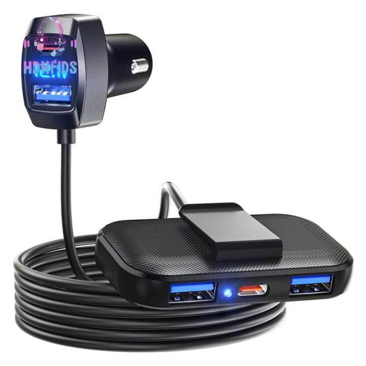 5 Multi Ports Type C Car Charger, 31W USB C Charger Adapter, Voltage Detection, Multiple Adapter