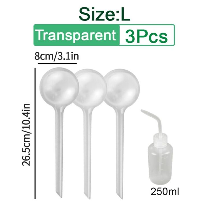 3ชิ้นระบบการให้น้ำในตัวเองที่รดน้ำต้นไม้โรงงานอัตโนมัติบ้านบอลรดน้ำสวนอุปกรณ์-houseplant-ระบบน้ำหยด