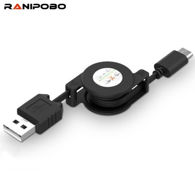 Ranipobo 2.4A Fast Charging Spring Cable For Samsung Xiaomi Huawei Type C Micro USB Spring Cord Phone Charging Car Charging Sync