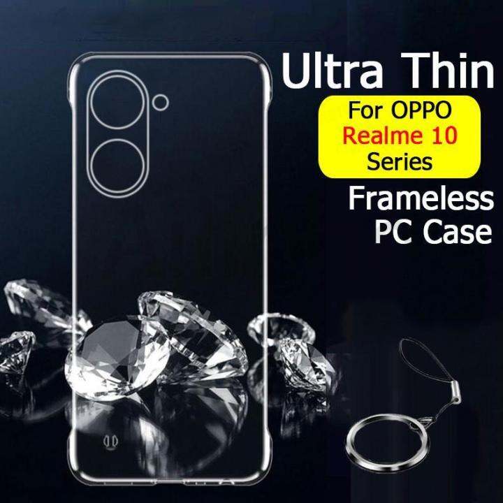 สำหรับ-oppo-realme-10-pro-5g-เคสบางใสไร้กรอบ-pc-แข็งฝาครอบโทรศัพท์ตัวปกป้องกล้องถ่ายรูป