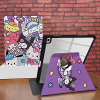 เคสiPad หมุน 360° Air1/2 gen5/gen6 9.7 gen7 gen8 gen9（10.2） Air3(10.5)  Air4 Air5 10.9 Pro11 gen10 (10.9) ช่องใส่ปากกา   แผ่นหลังอะครีลิ