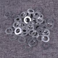 DWCX 50pcs Silver Car Engine Oil Crush Washers Drain Plug O Rings Gaskets Seal 12mm ID. 20mm OD.