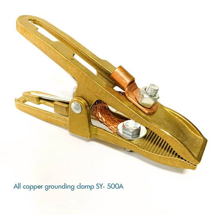 500A Heavy Duty Ground Clamp Manual Welder Earth Ground Cable Copper