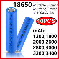 100 Original 186503.7โวลต์3000มิลลิแอมป์ชั่วโมงแบตเตอรี่แบบชาร์จไฟ LED ไฟฉายของเล่นเครื่องเล่นอิเล็กทรอนิกส์ G Adget กล้อง10ชิ้น