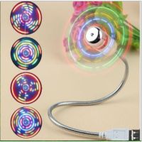 USB Fan Light Flexible LED Mini Power USB Fan Gooseneck for CarHome Office PC Notebook