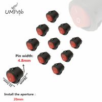 Special Offers 10PCS 16Mm Diameter Small Round Boat Rocker Switches  Mini Round  Red 2 Pin ON-OFF Rocker Switch