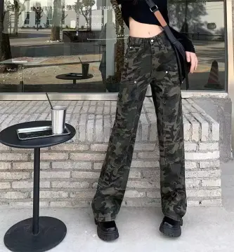 Women's Camo Pocket Contrast Style Casual Pants - The Little Connection