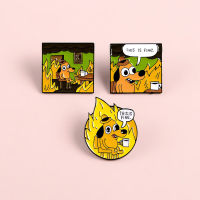 นี่คือ Fine Enamel Pins Cartoon Dog เข็มกลัด Lapel Pin Funny Animal Badge เครื่องประดับของขวัญแฟน Friends