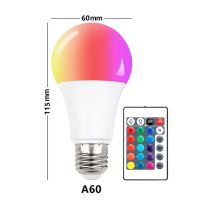 ไฟเปลี่ยนสี E27หลากสี Rgb หลอดไฟ Led Rgbw 7w12w15w มหัศจรรย์พร้อมรีโมทควบคุม24key สำหรับการตกแต่งบ้านห้อง