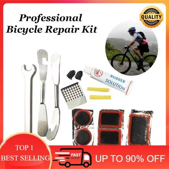 Professional Bike Wheel Tire Repair Tool Kit Bicycle Patch Kit Lazada PH