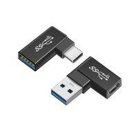 RBA3293 สากล พิมพ์ C หญิง 90 องศา อลูมิเนียม แฟลชไดร์ฟ ตัวแปลงข้อมูล USB 3.0 เพื่อพิมพ์ C ปลั๊กชาร์จ อะแดปเตอร์ OTG ตัวเชื่อมต่อ OTG ตัวแปลง USB 3.0