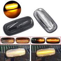 ✈℗ 2Pcs Smoked Amber Dynamic Flowing LED Side Marker Light For Land Rover Discovery 2 1999-2004 Defender Freelander 1 2002-2005