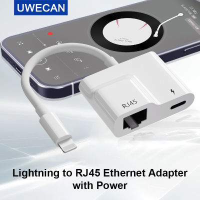 Lightning Ke USB3 OTG HDMI Digital AV Adapterkabel Lightning Ke RJ45แลนอีเทอร์เน็ต Stesen Dok Menyokong Tvprojector