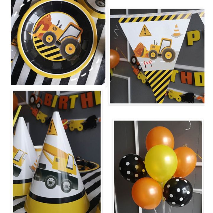 cw-construction-birthday-plates-and-napkins-supplies-theme-tableware-dump-truck-excavator-table-decoration