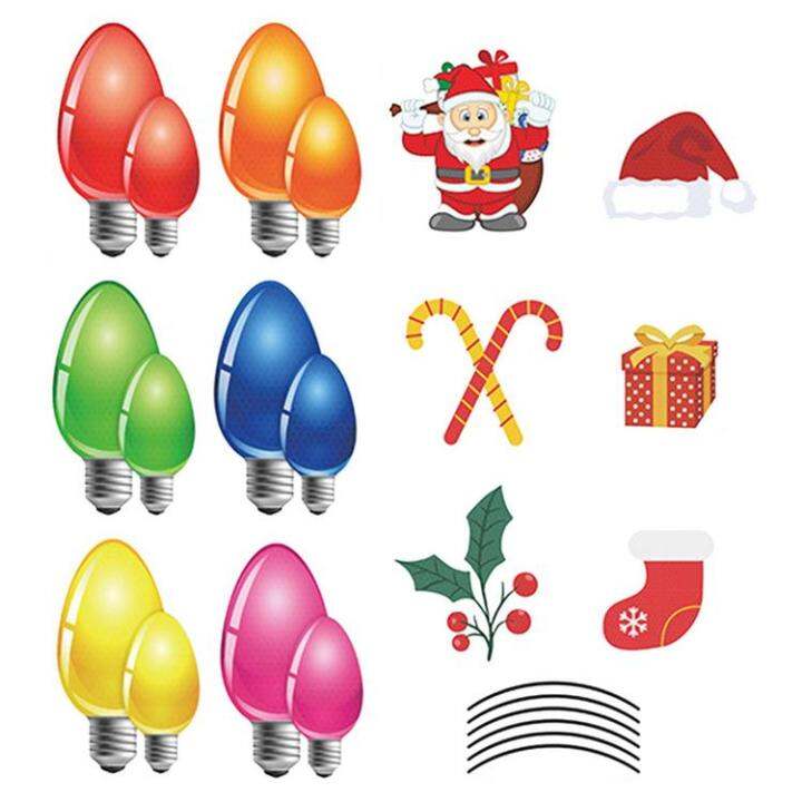 christmas-magnet-car-stickers-christmas-light-bulb-string-wall-decals-car-magnets-stickers-magnets-pvc-stickers-decorations-for-christmas-car-refrigerator-metal-surfaces-popular