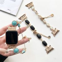 Luxury Bracelet for Apple Watch Ultra 49mm Women Band Slim Stone Strap for iWatch Series 8 7 6 5 4 SE 3 41MM 45mm 38 40 42 44MM Straps