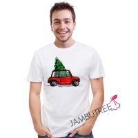 เสื้อยืดผ้าฝ้ายเสื้อยืดผ้าฝ้าย เสื้อยืดคริสต์มาสJambutree Funny Merry Christmas Party Celebration Christmas Tree Unisex Graphic T-Shirt