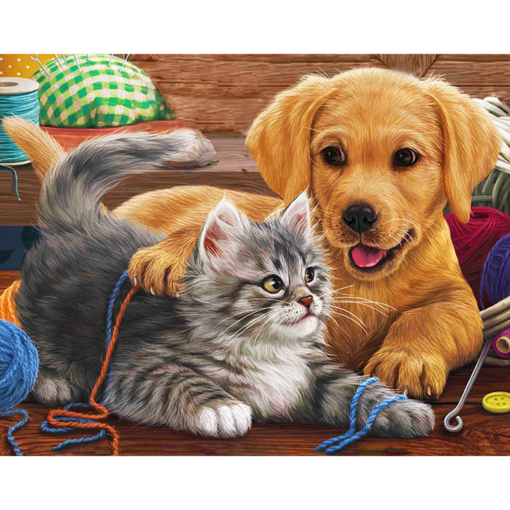 Animal Pet Cat 5D Diamond Painting Bedroom Decoration Diamond Art