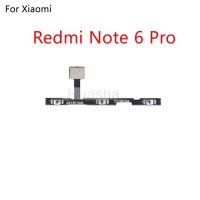 สำหรับ Xiaomi Redmi 8 7 6 Pro 7A Note 6 7 8 Pro ปุ่มปรับระดับเสียงเปิดปิดปุ่มสายเคเบิลงอได้