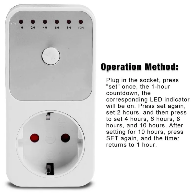 Plug Countdown Timer Switch Smart Control Plug-in Socket Auto Shut