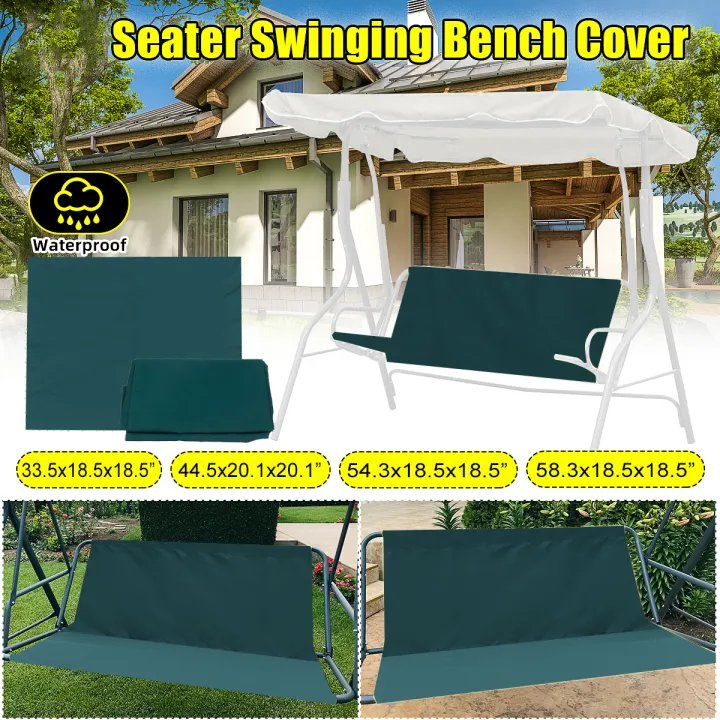 Green Garden Swing Seat Cover Outdoor Waterproof Patio Non Fading Durable Cloth Foldable Replacement Cushion Furniture Hammock Chair Bench Pad Lazada Ph - Garden Swing Bench Seat Cover
