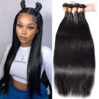 12A 100% Human Hair Straight Bundle 32 นิ้วผมบริสุทธิ์ 1/3/4 PCS Bone Straight Bundles Brazilian Weave Human Hair Extensions