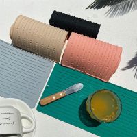 Foldable Dish Drying Mat Drainer Mat Silicone Heat Insulation Placemat Kitchen Sink Mat Anti Slip Pad Coaster Dish Draining Tool Adhesives Tape