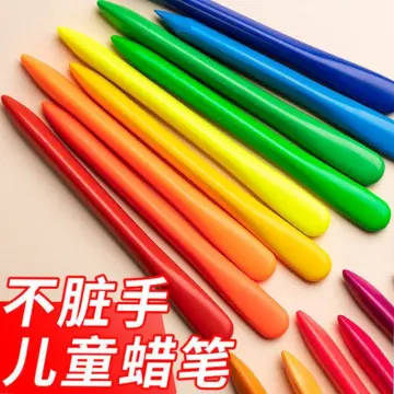 6-8 Colors Crayons Round Non Toxic Sticks Brushes Oil Painting