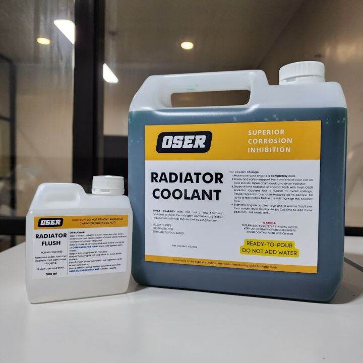 4Liters Antifreeze Radiator Coolant w/ 500ml Radiator Flush for a