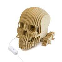 ‼️สต็อกไทย พร้อมส่ง‼️ จิ๊กซอว์ไม้ โคมไฟหัวกะโหลก [JIGZLE Home] -- Skull Lamp