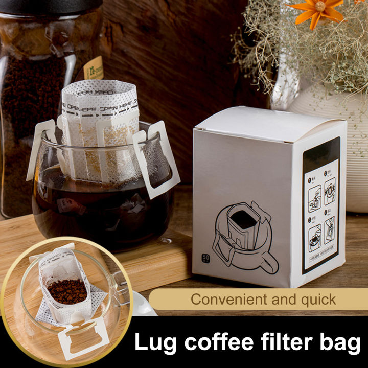 Buy Famleaf Famleaf 50 Pcs Coffee Filter Paper Bag Portable Hanging Coffee  Bag Coffee Filters Hanging Ear Drip Coffee Bag Disposable Drip Coffee  Filter Bag Perfect For Travel, Camping, Home, Office Online -