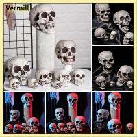 VERMILL 1PC ทุกขนาด การตกแต่งบ้าน อุปกรณ์เกม อุปกรณ์ประกอบฉากฮาโลวีน โครงกระดูกมนุษย์ ตกแต่งแขวน หัวกะโหลก