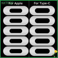 NXTFGB อุปกรณ์เสริมโทรศัพท์อัลตร้าทั่วไป10แผ่นสำหรับแอนดรอยด์ IOS Type-C ผ้าคลุมกันฝุ่นสติกเกอร์สำหรับโทรศัพท์มือถือป้องกันอินเตอร์เฟซป้องกันชาร์จพอร์ต