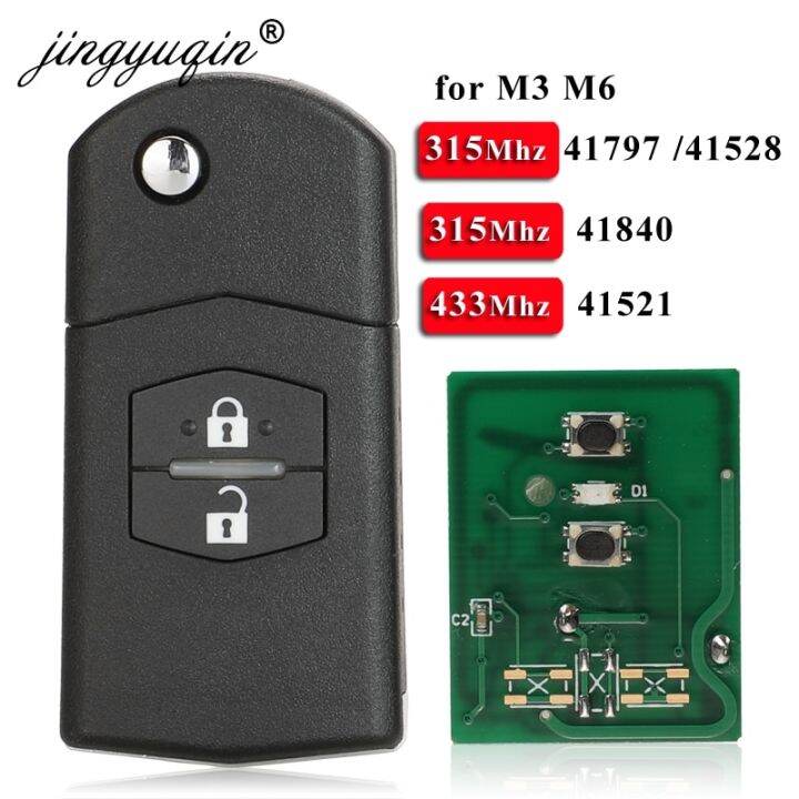 jingyuqin-รีโมท2ปุ่มกุญแจรถยนต์แบบกดปุ่ม315mhz-433mhz-4d63สำหรับ-mazda-3-m3-axela-6-m6-atenza-41797-41528-41521-41840