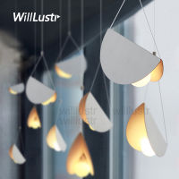 Metal Origami Pendant Lamp Flying Folded Paper Art Iron Suspension Light Cafe Dinning Room Restaurant Ho Bar Hanging Lighting