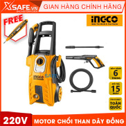 Máy xịt rửa INGCO HPWR18008 hoạt động với công suất 1800W. Máy xịt rửa