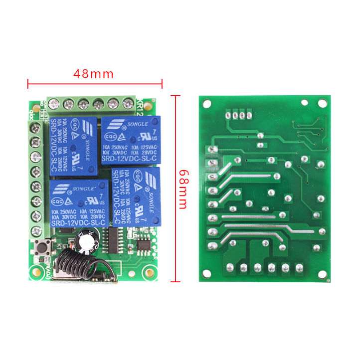 12v-สวิตช์รีโมทคอนลไร้สายสี่ทิศทางบอร์ดรับการเรียนรู้รีโมทคอนลดัดแปลงรถยนต์-led-ชุดโคมไฟ